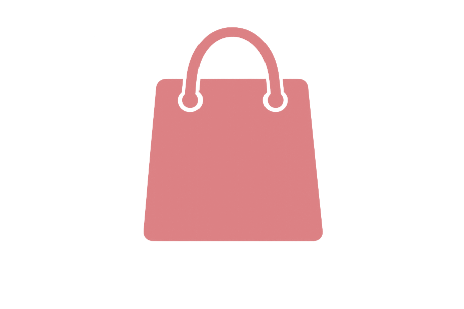Stylized shopping bag icon for The Bestie Shop marketplace